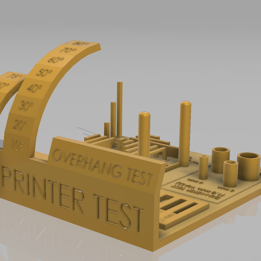 Complete 3D Printer test all in one (stress test, bed level test, retraction test, calibration test, tolerance test, support test) preview 2