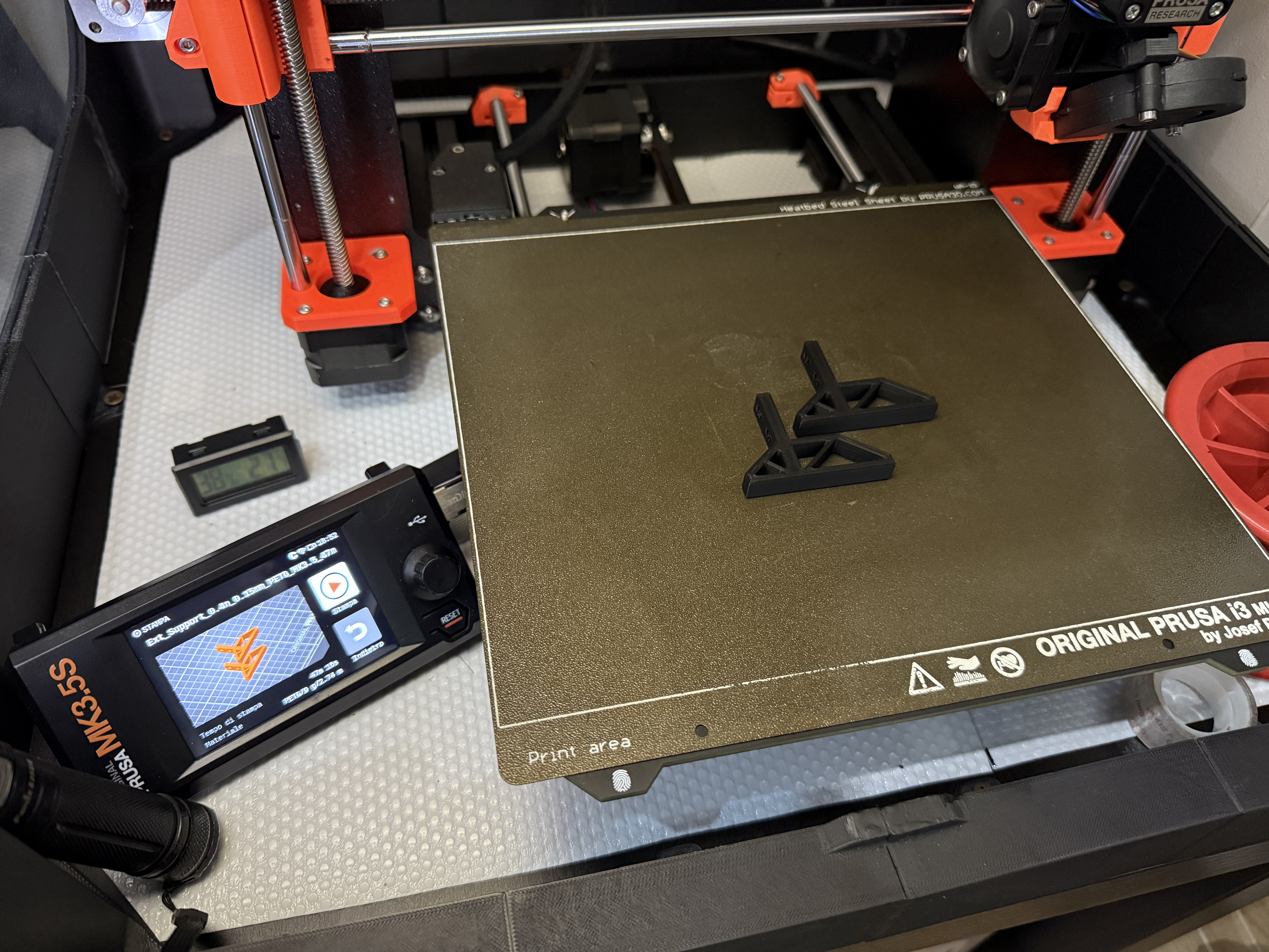 Prusa MK3.5S / MK3.9 / MK4 / MK4S external xLCD display support IKEA Lack Enclosure preview 3