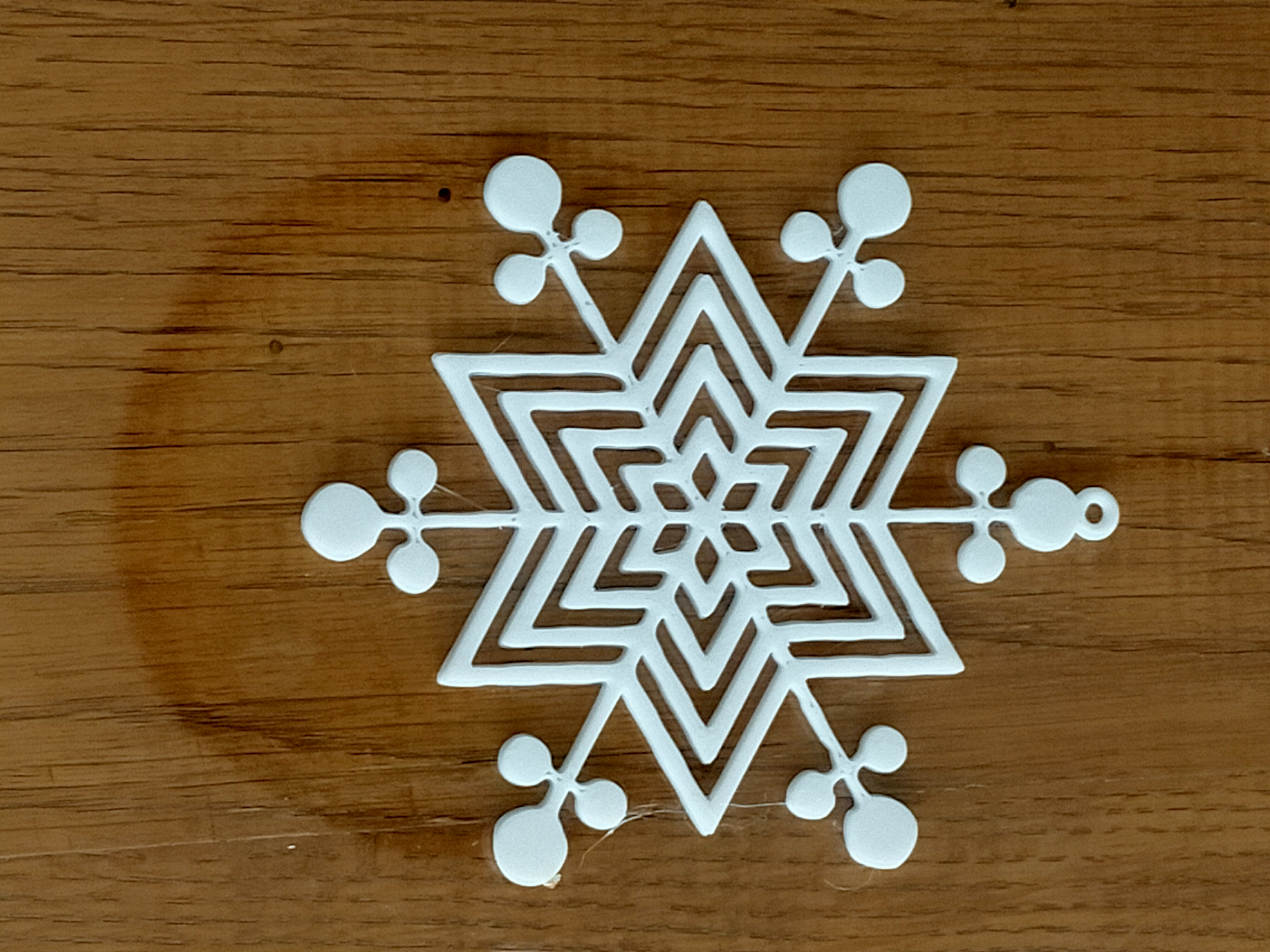 Pack N° 3 - 8 flocons de neige à suspendre - 8 snowflakes to hang preview 2