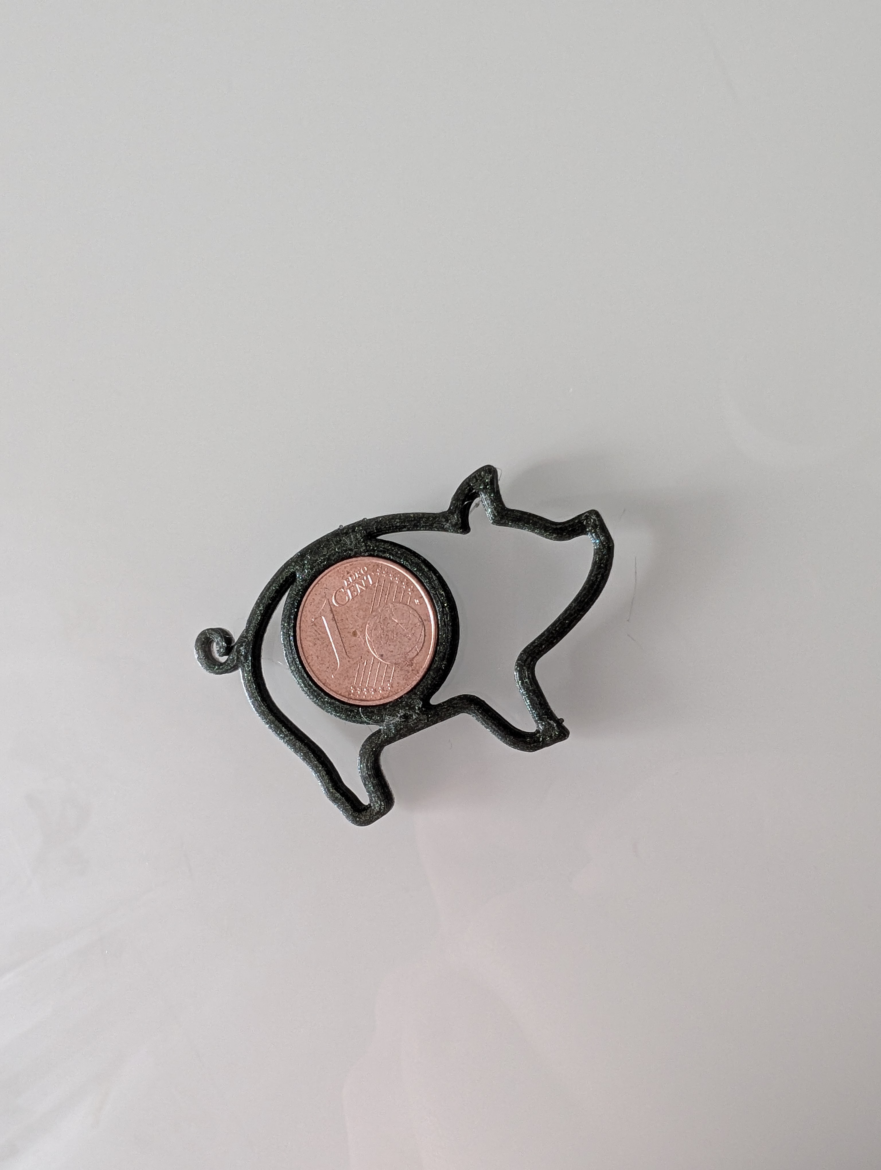 Lucky Charm 1 cent coin (lucky pig) // Glücksbringer 1 Cent Münze (Glücksschwein) preview