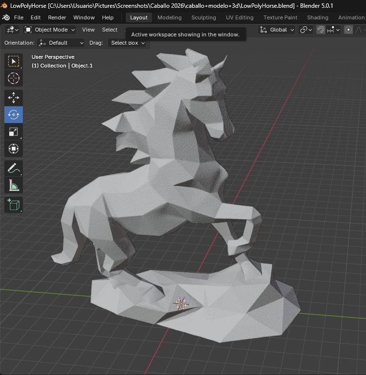 Low poly Horse preview 4