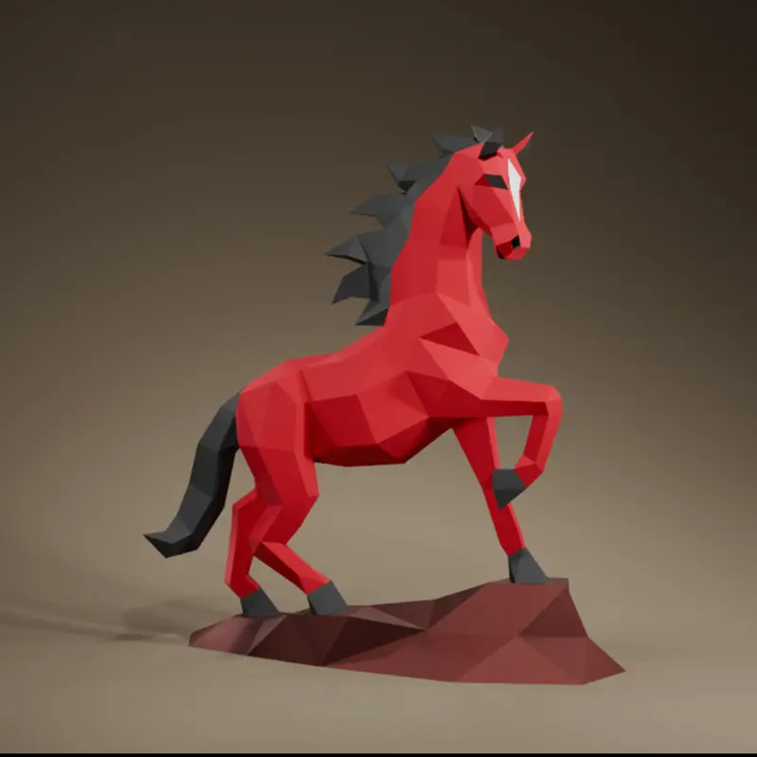 Low poly Horse preview 5