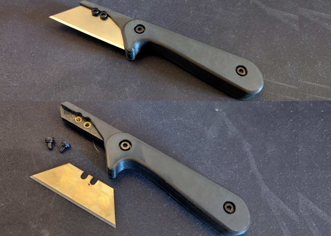 Razor Blade / Utilty Knife with heat-set insert preview 1