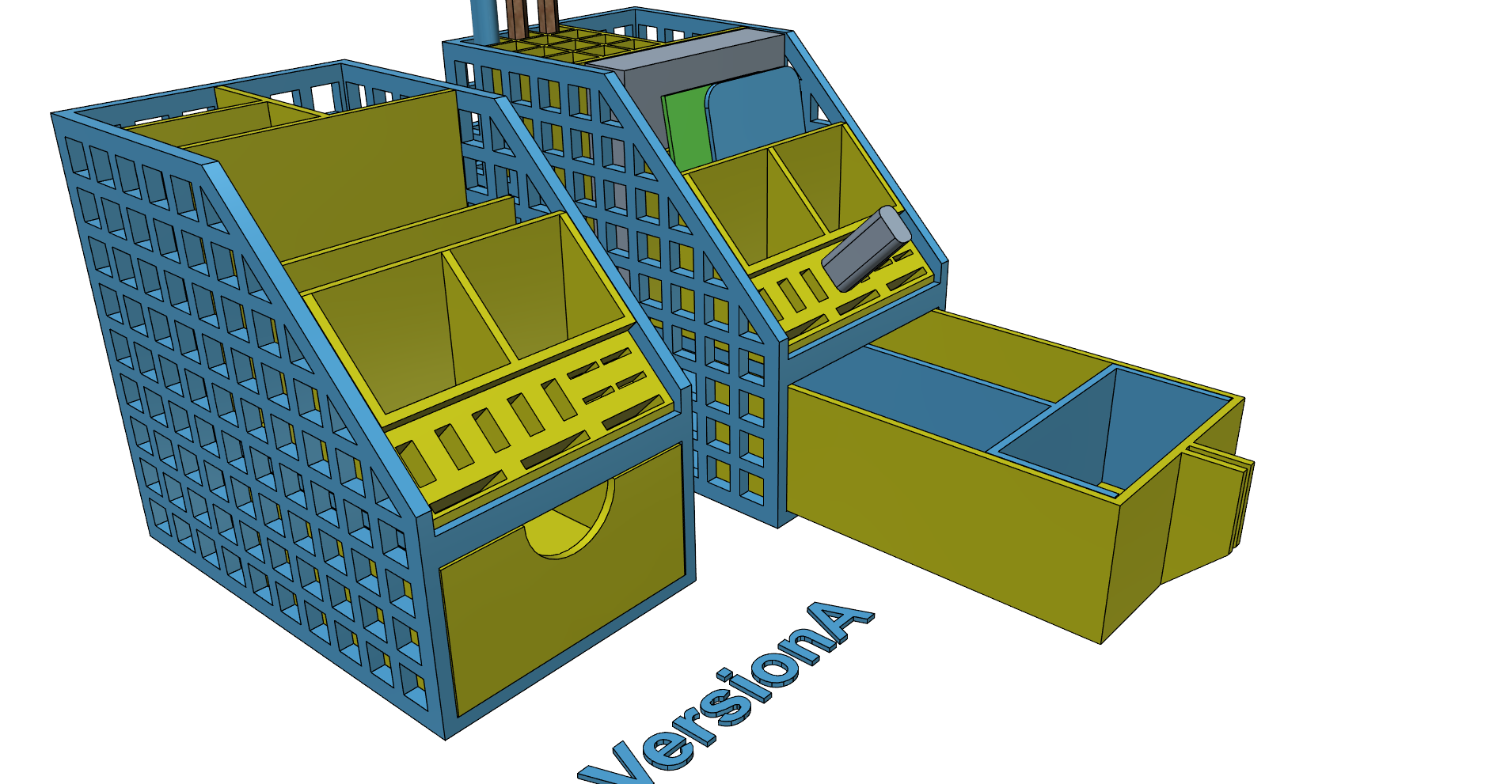 Desk organizer organiser desktop organizer organizers office organizer table pencil holder pen holder pen stand pencil stand easy print without support tested preview 4