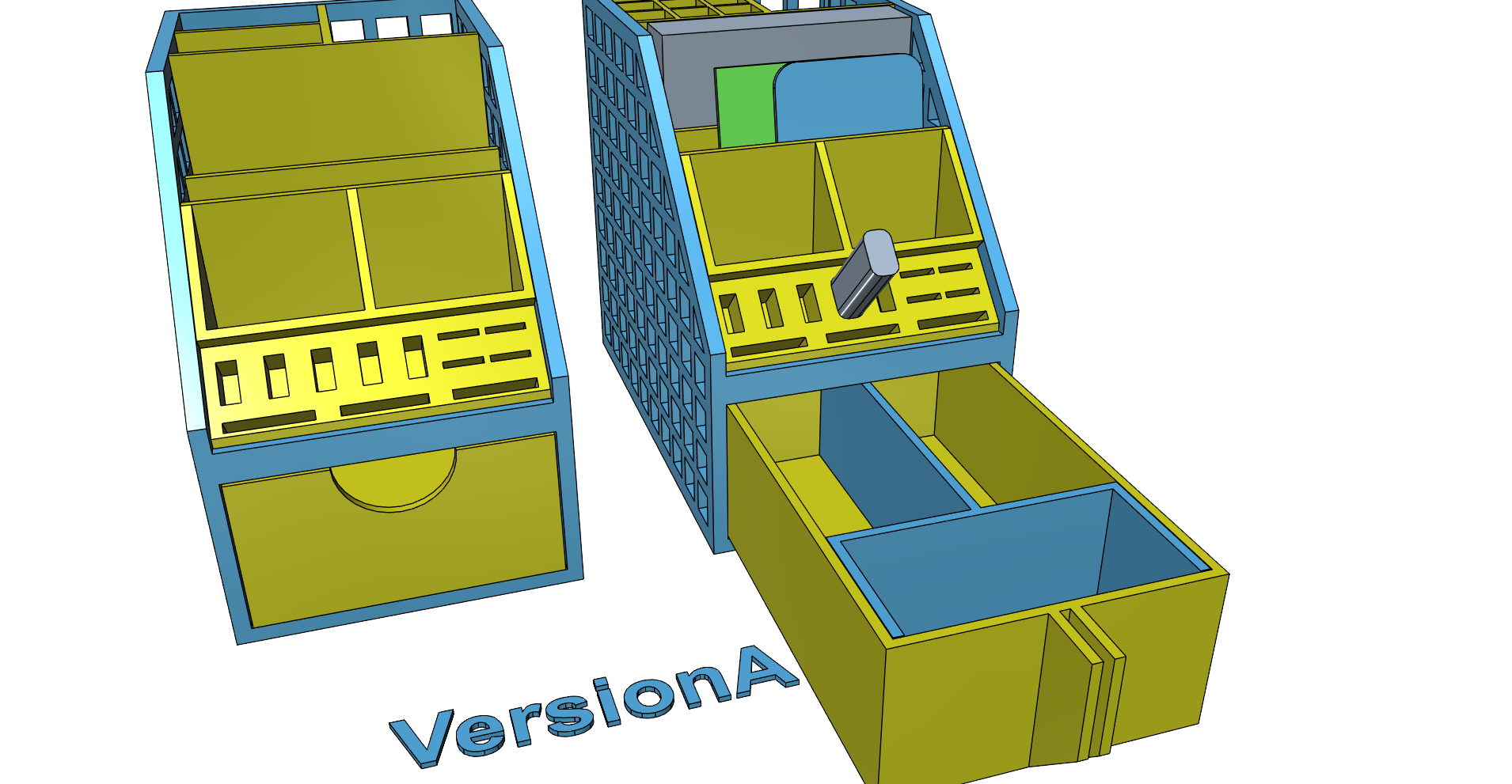 Desk organizer organiser desktop organizer organizers office organizer table pencil holder pen holder pen stand pencil stand easy print without support tested preview 5