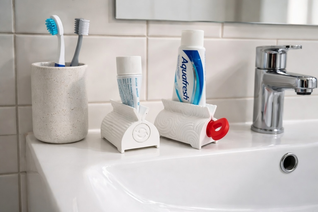 Universal Toothpaste Squeezer – Toothpaste Tube Roller – Colgate Aquafresh Compatible – Easy Print preview