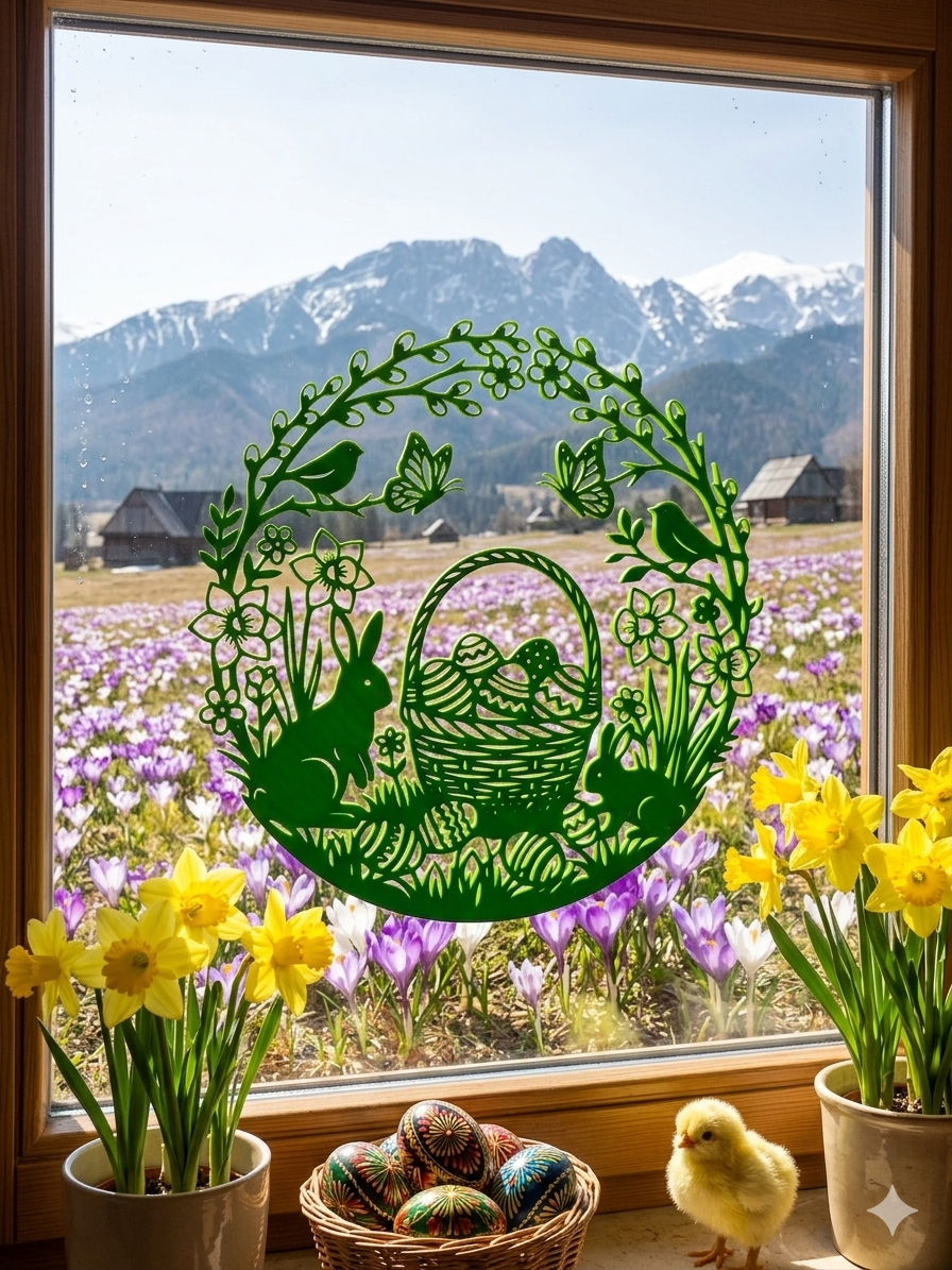 Easter decor wall or window spring decoration svg preview