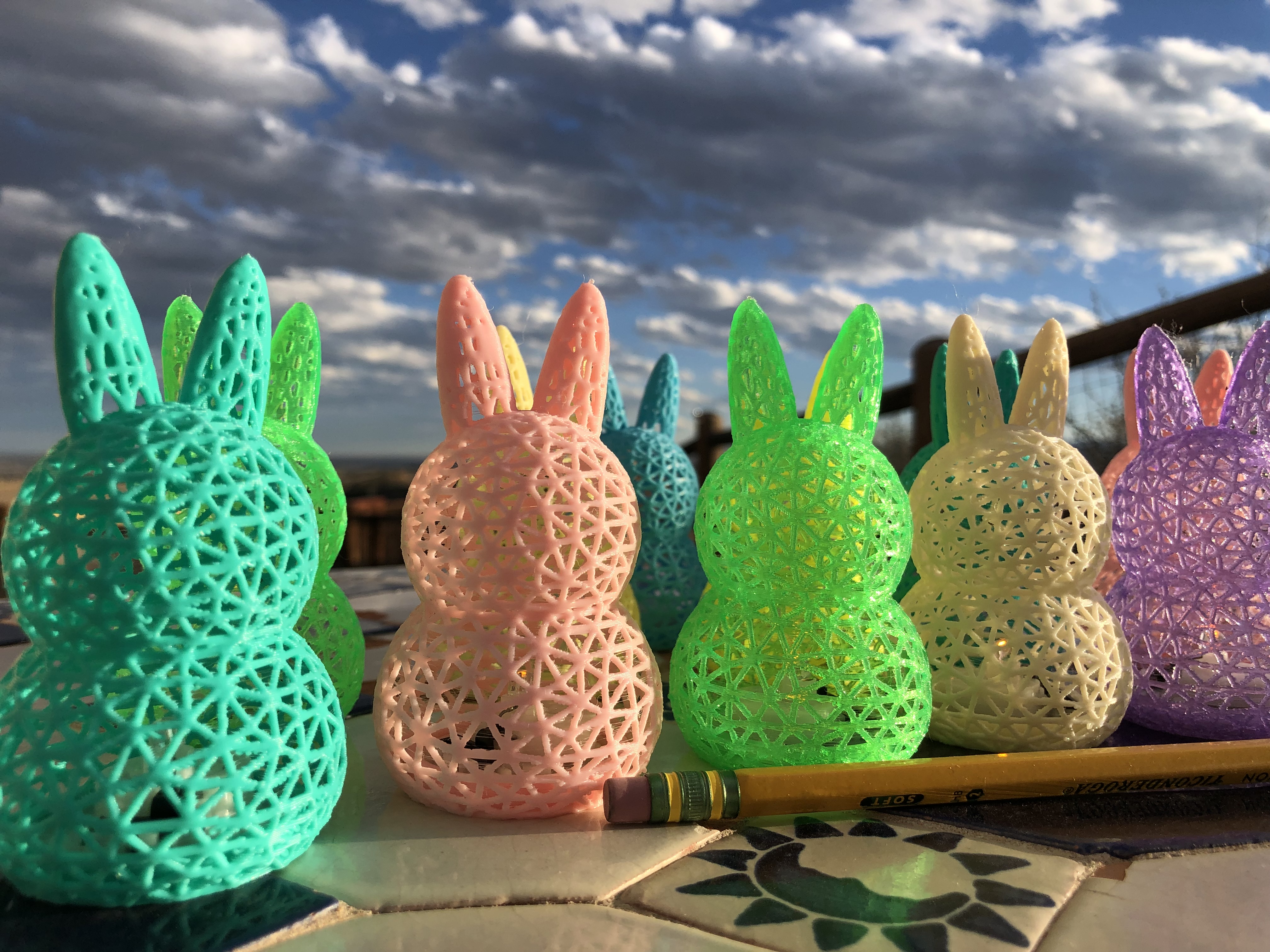 Easter Bunny with LED tea light preview 1