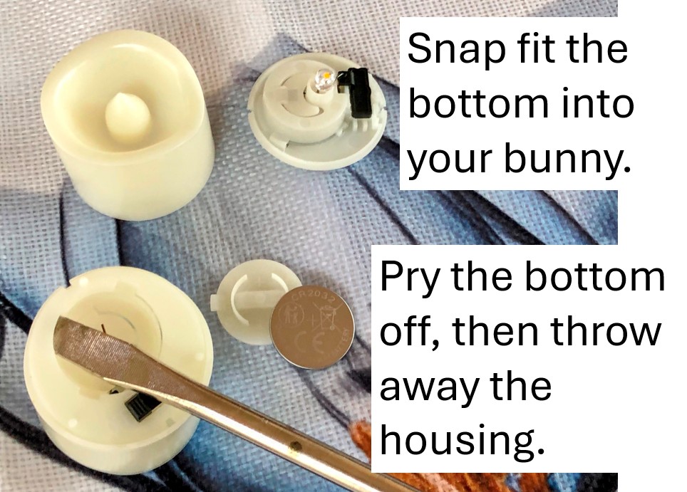 Easter Bunny with LED tea light preview 4