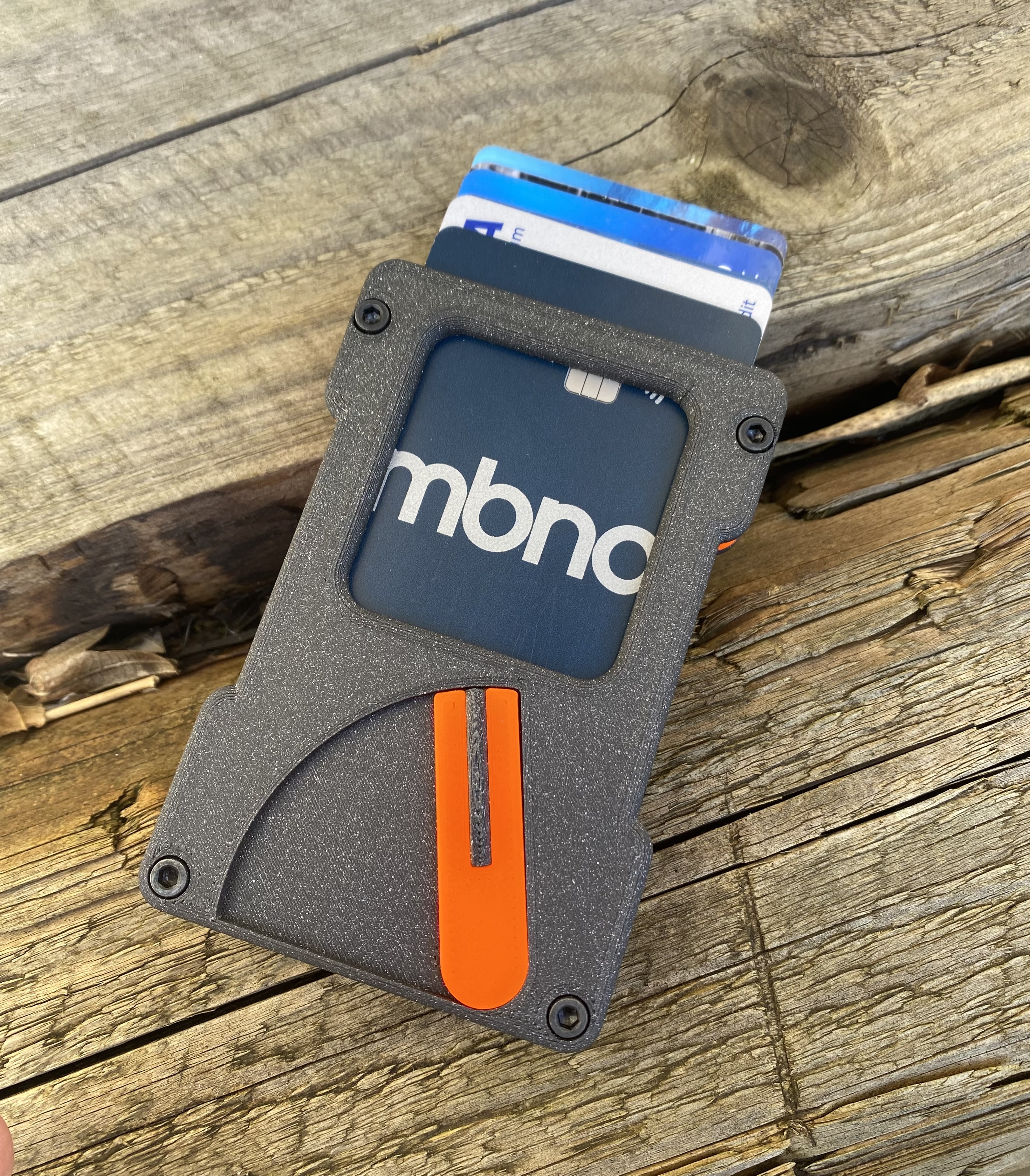 Pop-up credit card wallet spreader with coin/cash storage preview 2