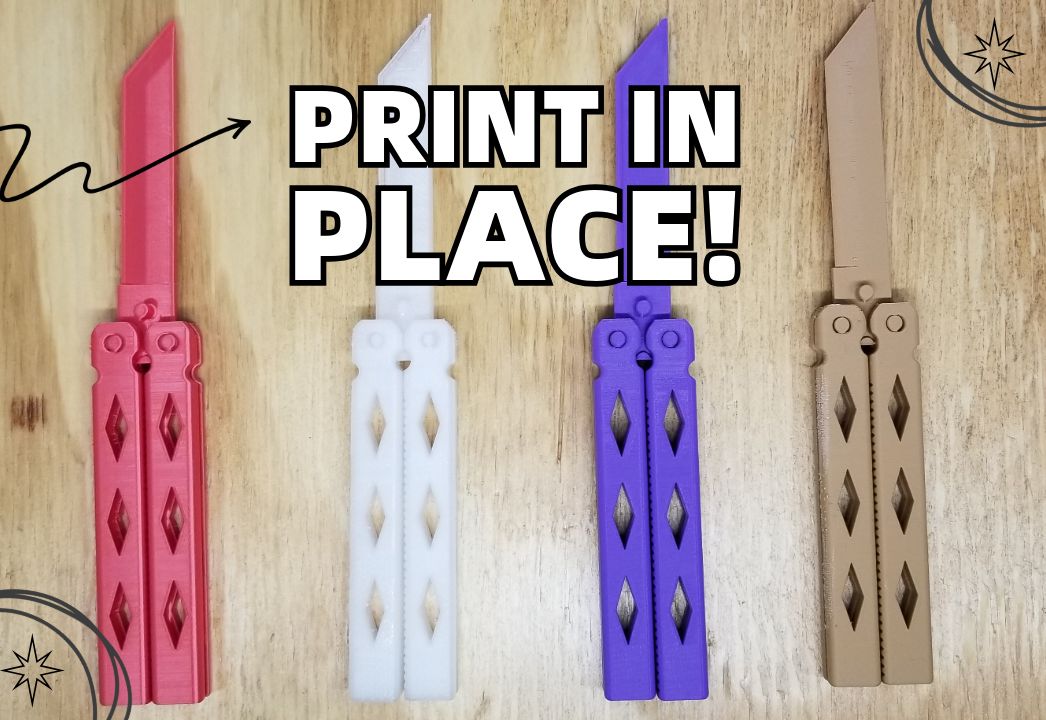 Butterfly Knife - Print in Place - Balisong preview
