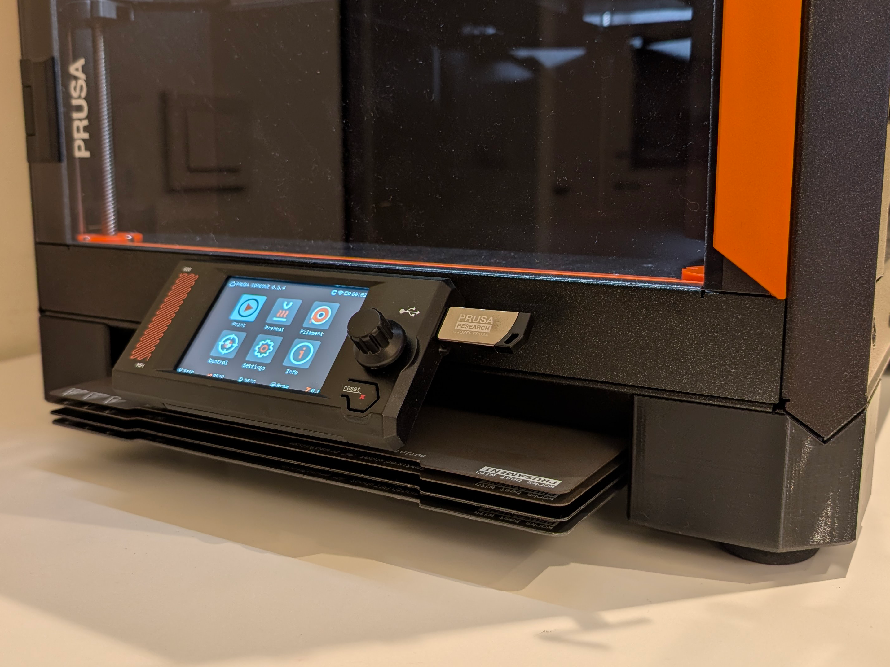 Prusa Core One bottom print sheets storage preview