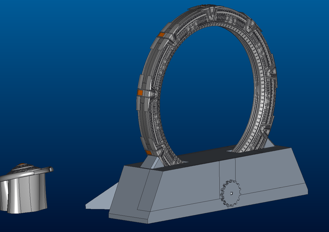 Stargate in an off-world pedestal with a DHD preview 5