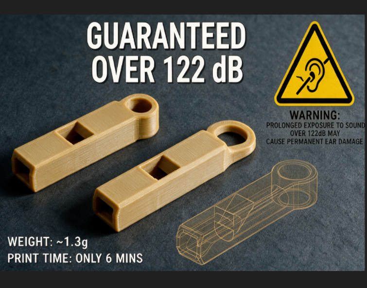 keychain  whistle guaranteed +122 dB V3 DANGER!!! preview