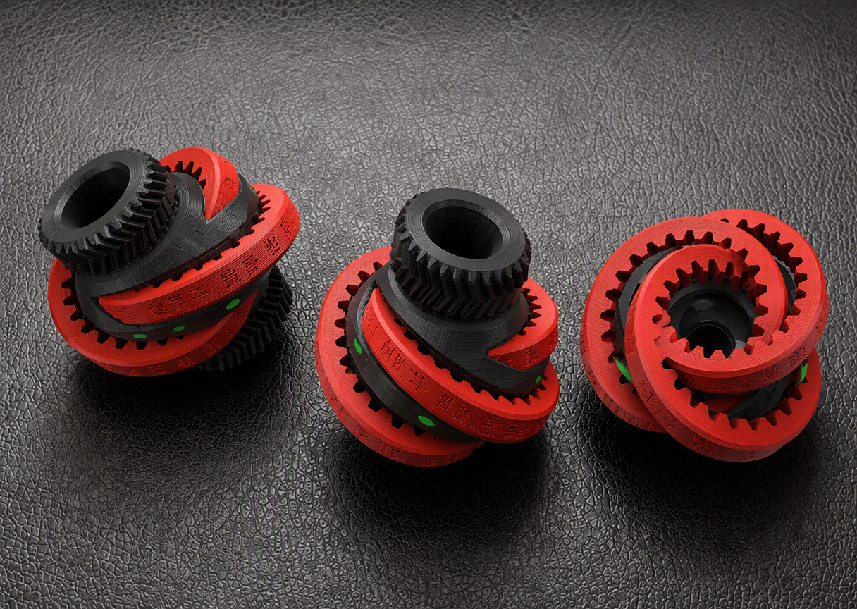 No Bearings, No Glue Triple Gear Spinner – Japanese Luck Phrase Edition preview 4