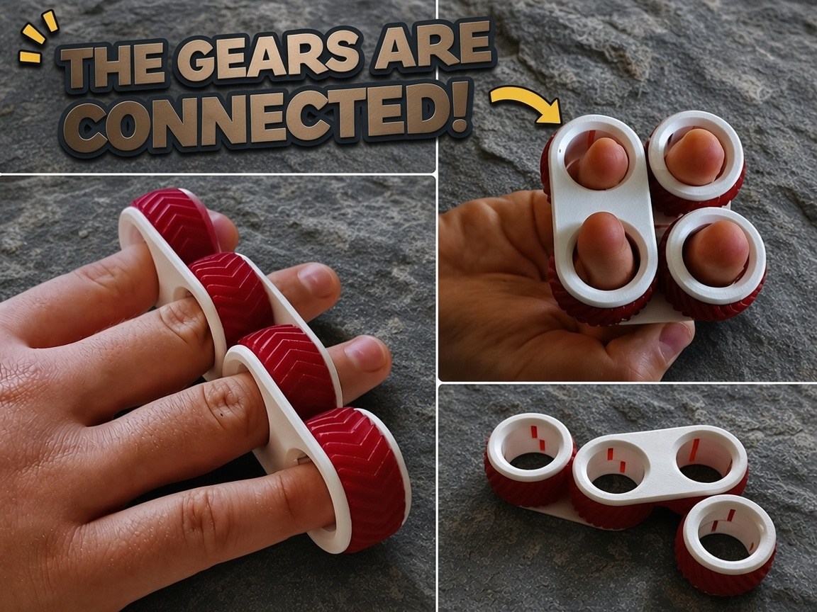 Meshing Gears Finger Fidget- (2x Video included) modular! preview